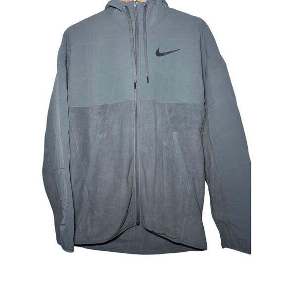 Nike Therma-Fit Winterized Full Zip Hoodie Gray Jacket Men's Size Small - Picture 1 of 4